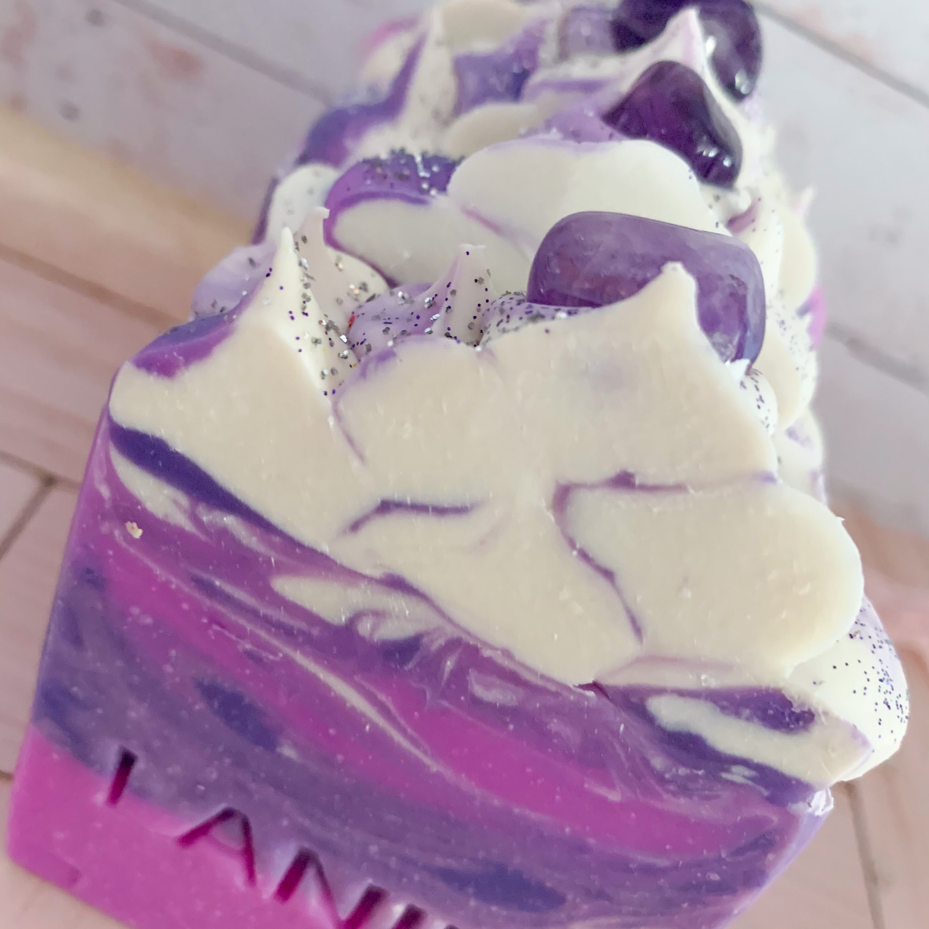 Violet Amethyst Gemstone Soap