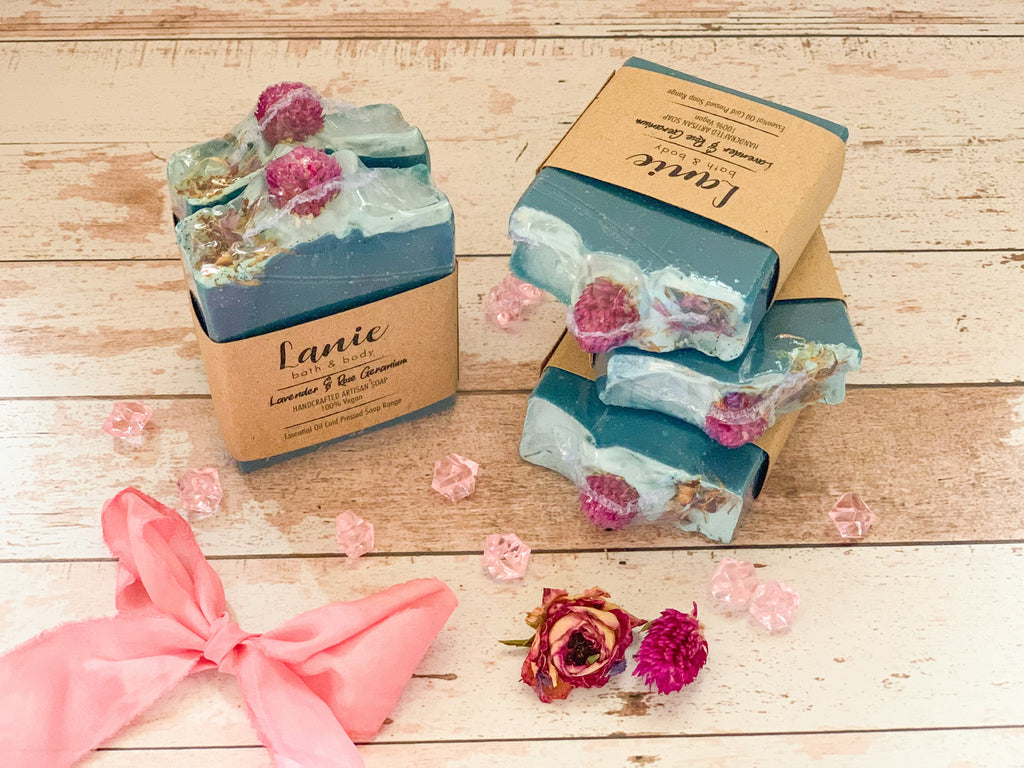 Lavender & Rose Geranium Artisan Soap